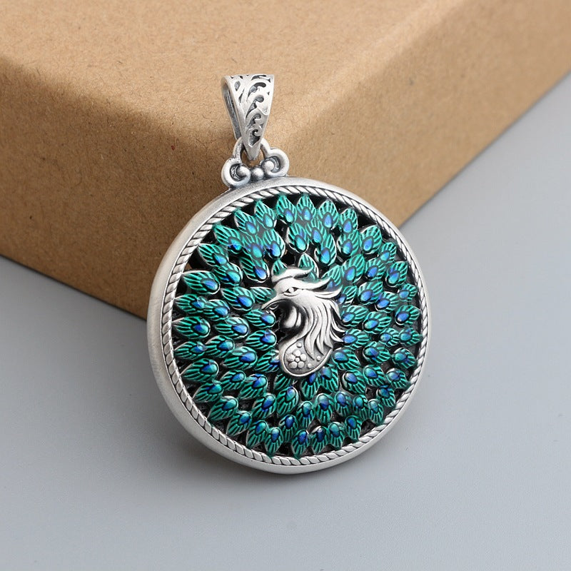 Hollow Carved Peacock Amulet – Elegance from Within | Zen Ara Grove