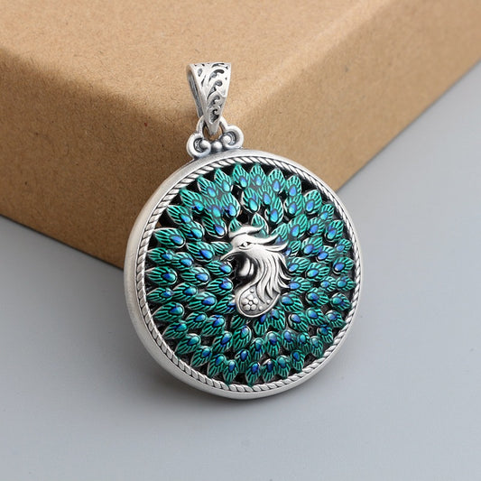 Hollow Carved Peacock Amulet – Elegance from Within | Zen Ara Grove
