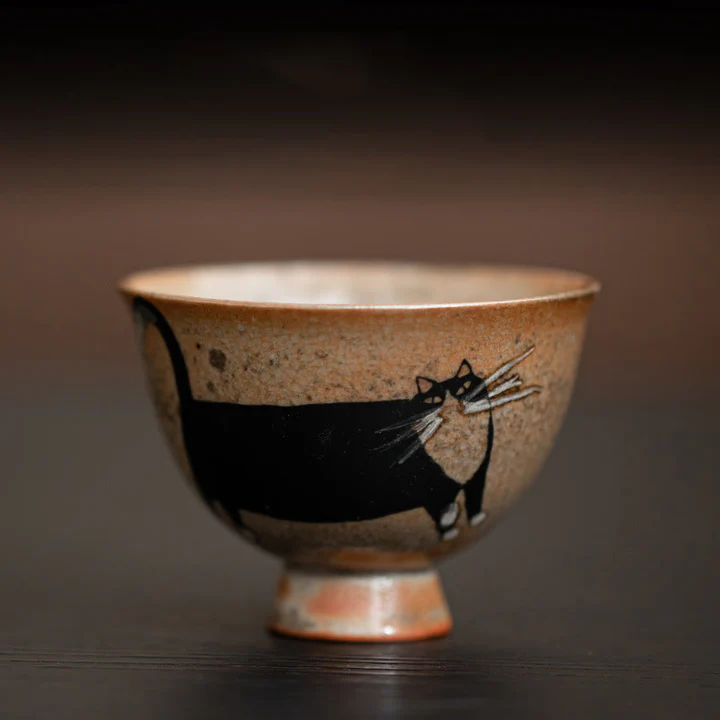 Small Cute Cat Teacup Kung Fu Tea Cup 60ml | Zen Ara Grove