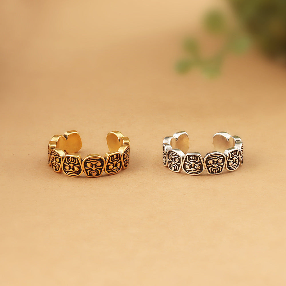 Zakiram Ring – Handcrafted Silver Ring with Ten Glyphs for Prosperity and Zen Living | Zen Ara Grove