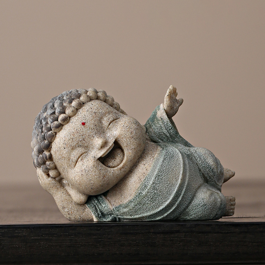 Lying Buddha Novice Statue – Essence of Contentment and Harmony | Zen Ara Grove
