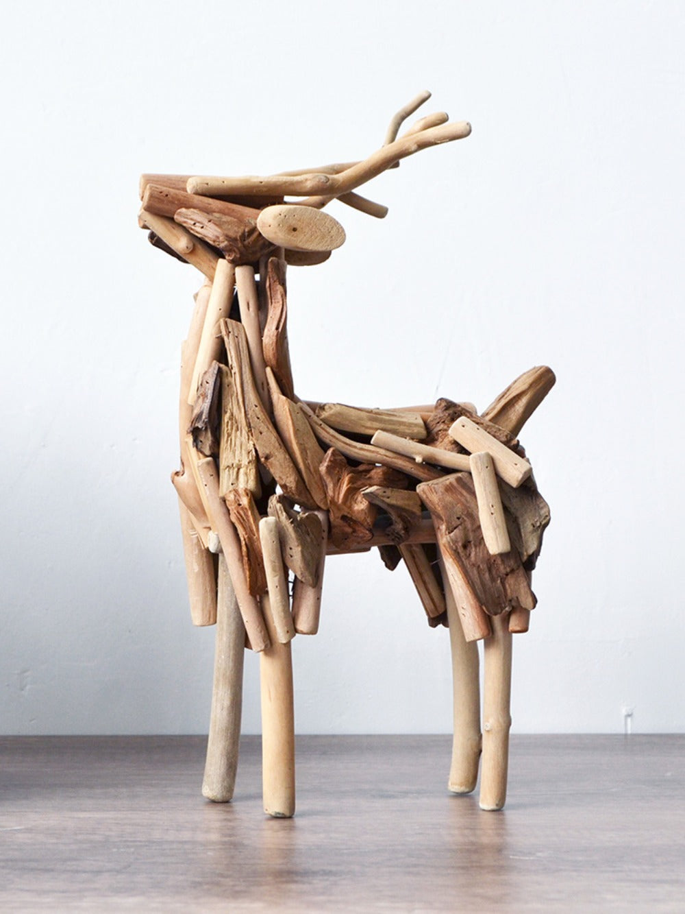 Zen-Inspired Handcrafted Solid Wood Deer Ornament | Zen Ara Grove