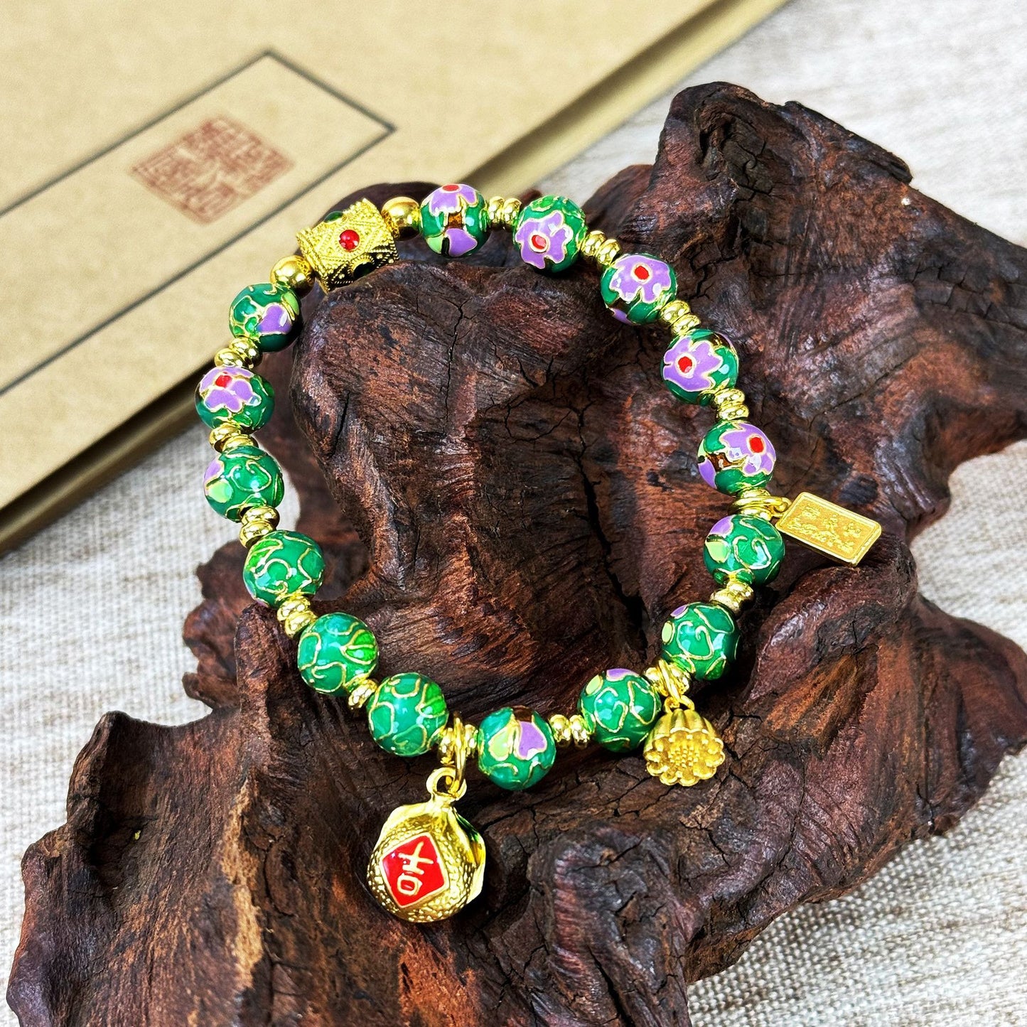 Handcrafted Cloisonné Filigree Enamel Beads Bracelet | Zen Ara Grove
