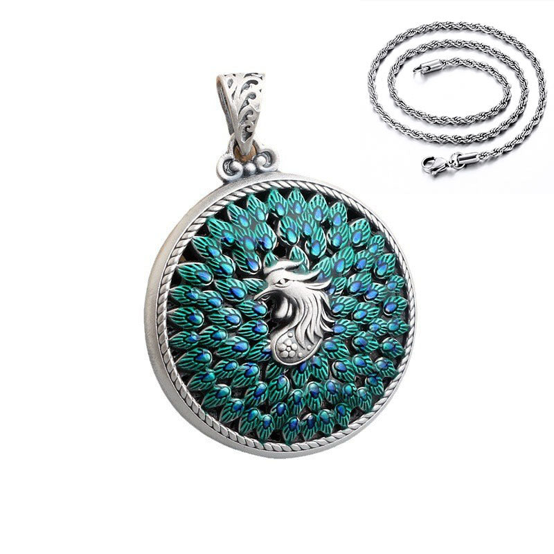 Hollow Carved Peacock Amulet – Elegance from Within | Zen Ara Grove