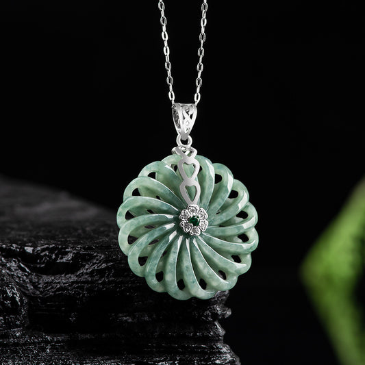 Zen S925 Silver Jade Peace Buckle Pendant | Zen Ara Grove