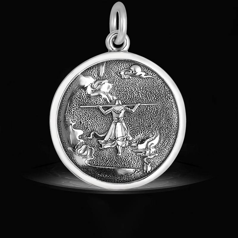 Defiant Monkey King in 925 Silver Relief | Zen Ara Grove