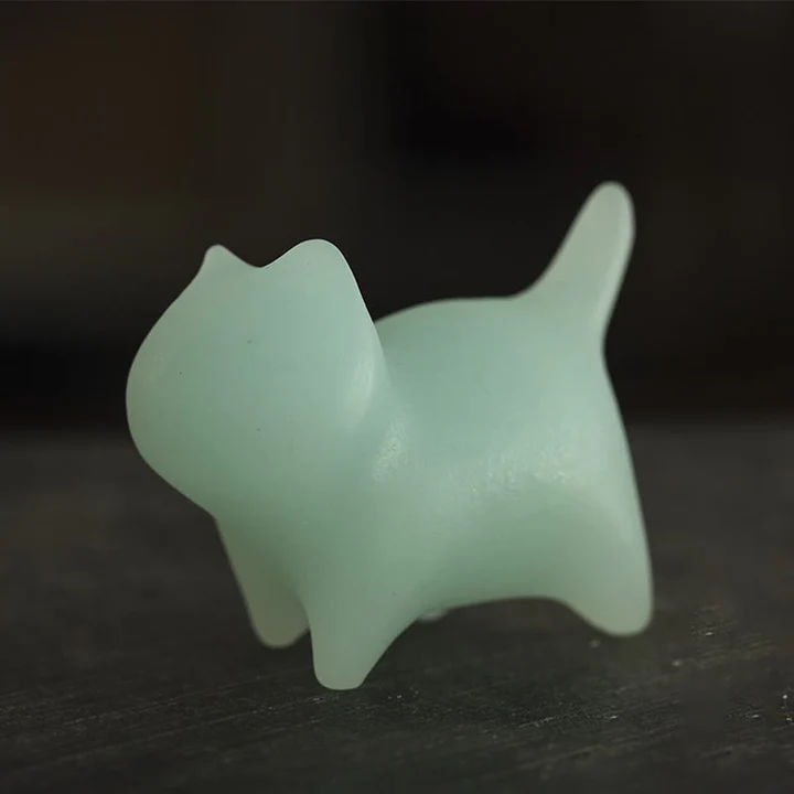 2Pcs Mini Cute Cat Glowstone Luminous Lucky Cat Energy Decoration | Zen Ara Grove