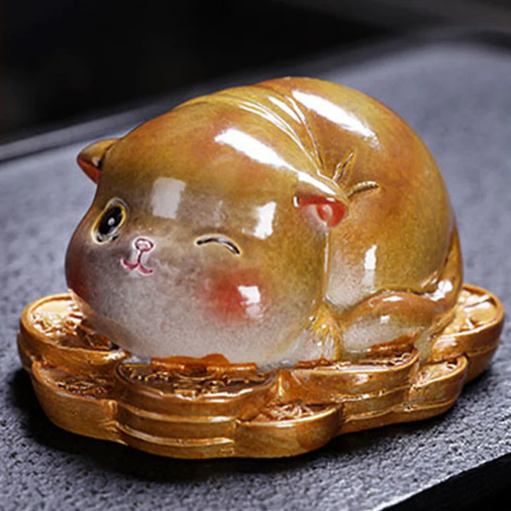 Color Changing Cute Mini Cat Resin Tea Pet Wealth Home Figurine Decoration  | Zen Ara Grove