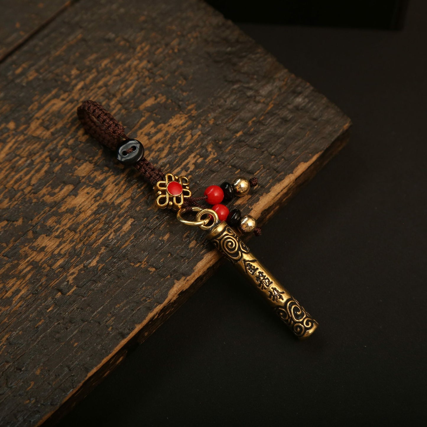 Golden Staff & Monkey King Spirit Key Ring | Zen Ara Grove