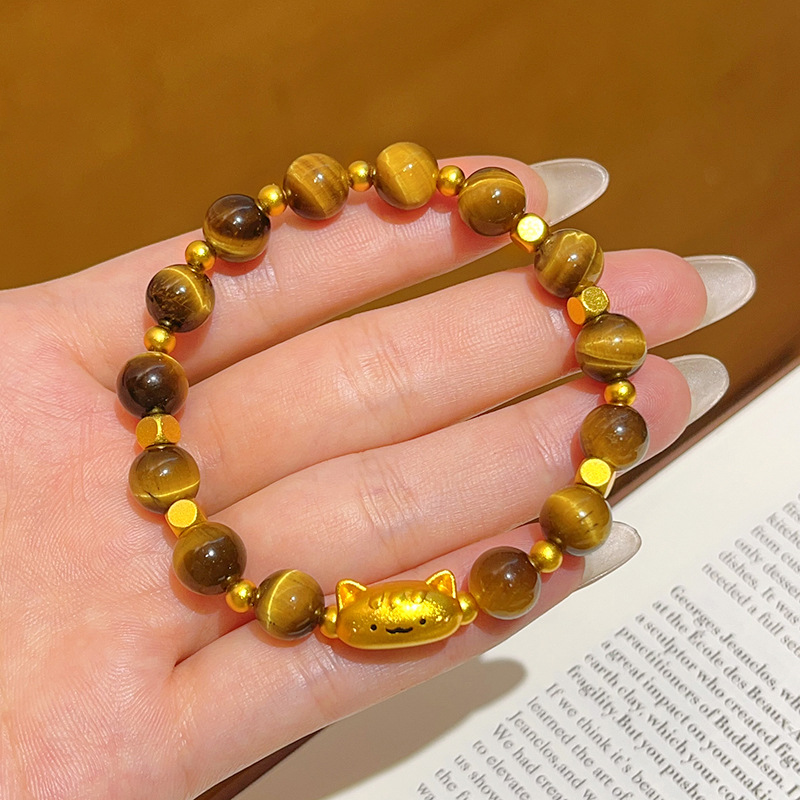 Guardian Kitty Bracelet – Empowering Design with Tiger Eye Energy | Zen Ara Grove