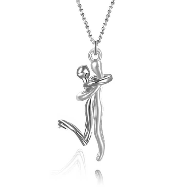 Two Souls, One Peace – Minimalist Hug Necklace | Zen Ara Grove