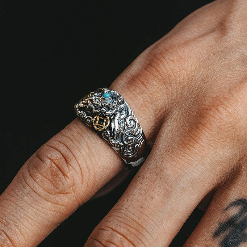 Pixiu Coin Ring – Guardian of Wealth and Fortune | Zen Ara Grove