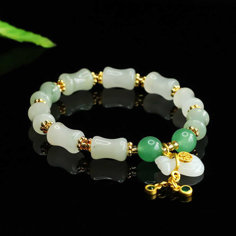 Breath-Aligned Bamboo Jade Cuffs: Xinjiang Stone Serenity | Zen Ara Grove