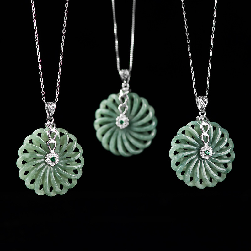 Zen S925 Silver Jade Peace Buckle Pendant | Zen Ara Grove