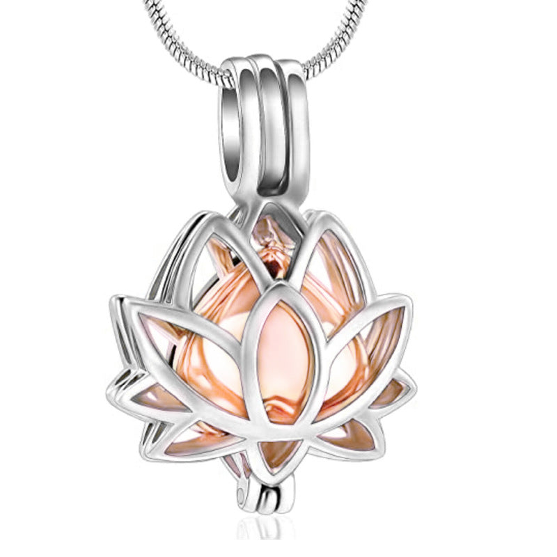 Hollow Lotus Pet Ash Pendant | Zen Ara Grove