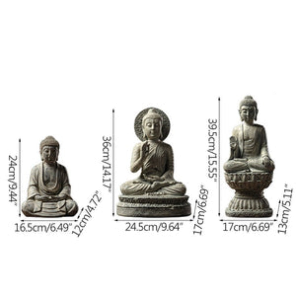 Zen Buddha Statue – Resin Meditation Figurine for Tranquil Display | Zen Ara Grove