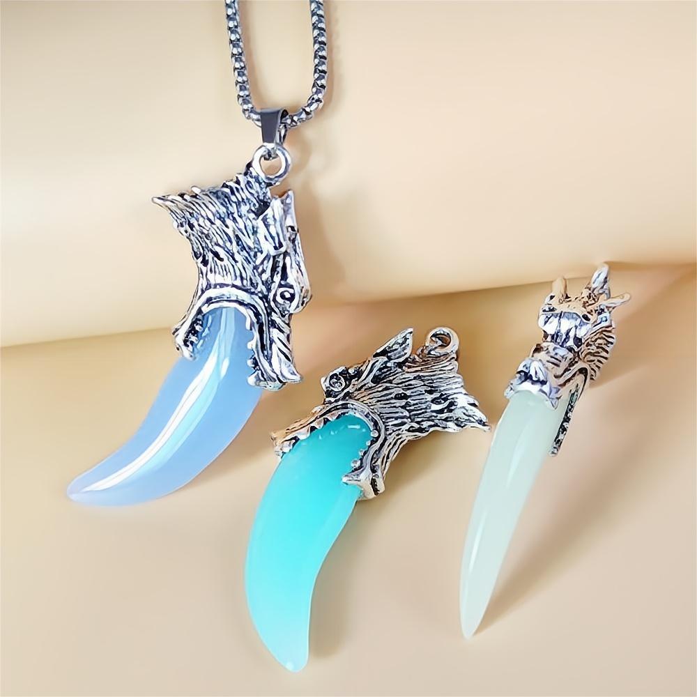 Glow-in-the-Dark Wolf Fang Pendant – Spirit & Courage | Zen Ara Grove