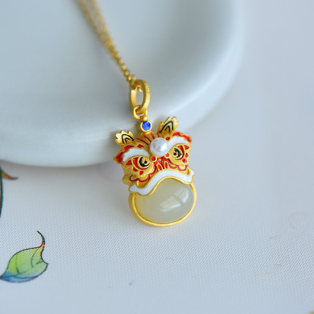 Colorful Lion Amulet – Handcrafted Courage & Luck | Zen Ara Grove