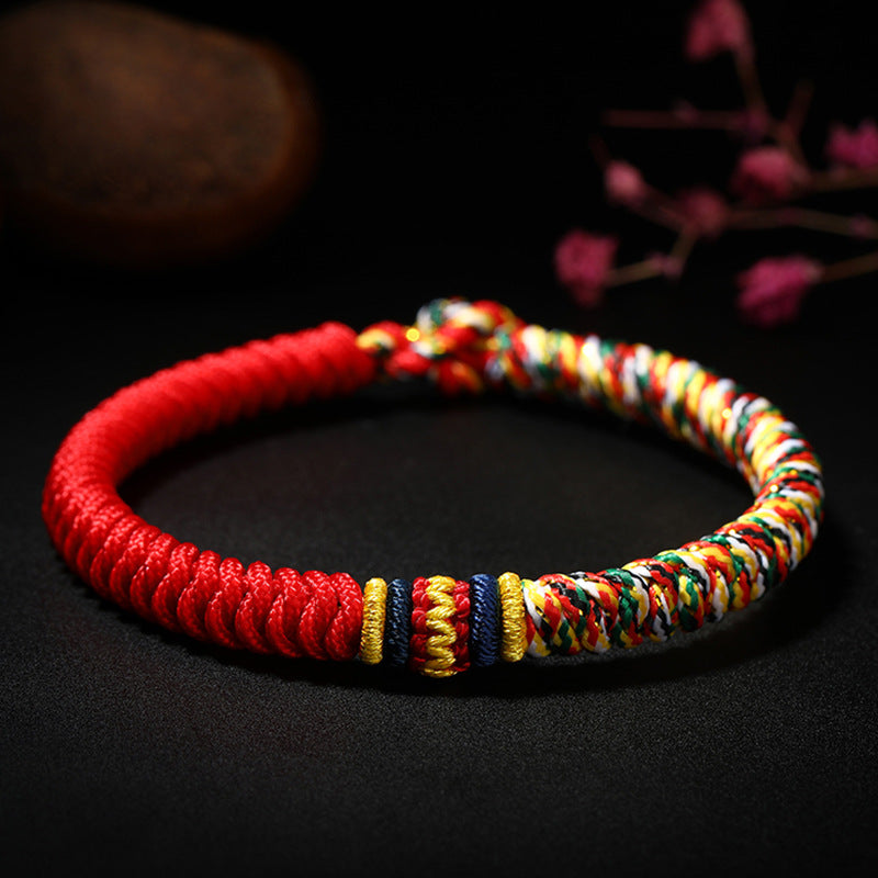 Zen Handmade Multicolored Thread King Kong Knot Strength Braid Bracelet | Zen Ara Grove