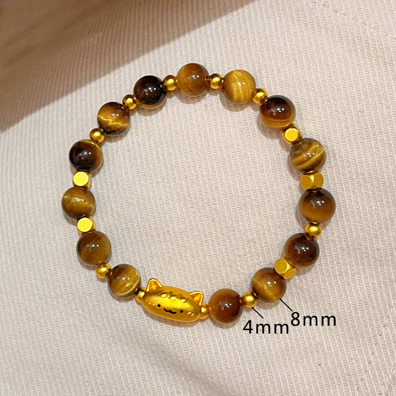 Guardian Kitty Bracelet – Empowering Design with Tiger Eye Energy | Zen Ara Grove