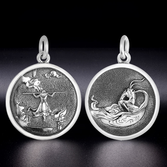 Defiant Monkey King in 925 Silver Relief | Zen Ara Grove