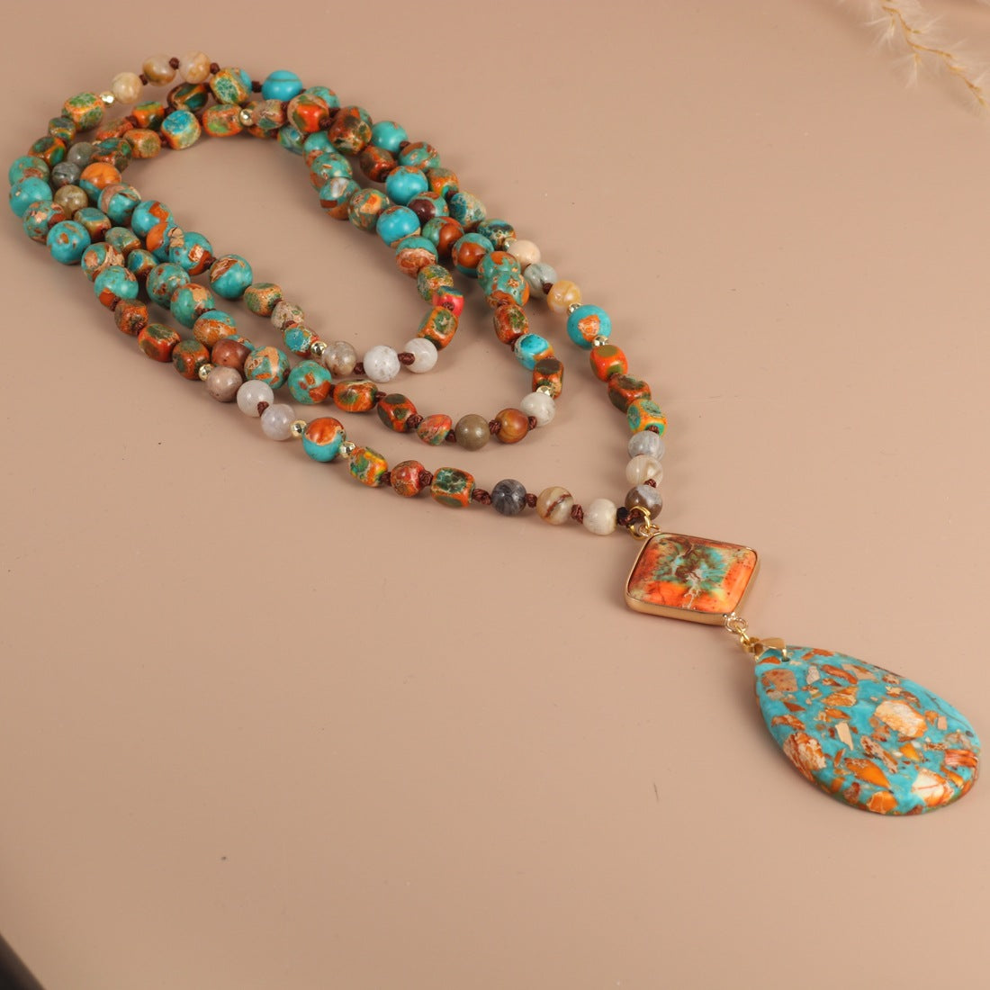 Bohemian Natural Stone Necklace – Yoga & Meditation Energy Jewelry | Zen Ara Grove