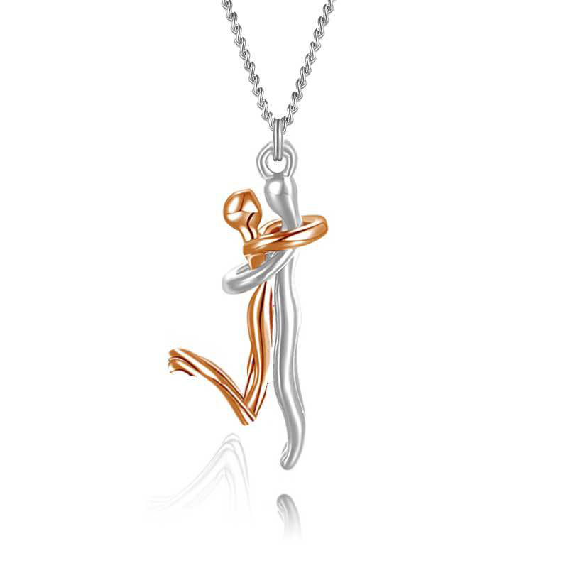 Two Souls, One Peace – Minimalist Hug Necklace | Zen Ara Grove