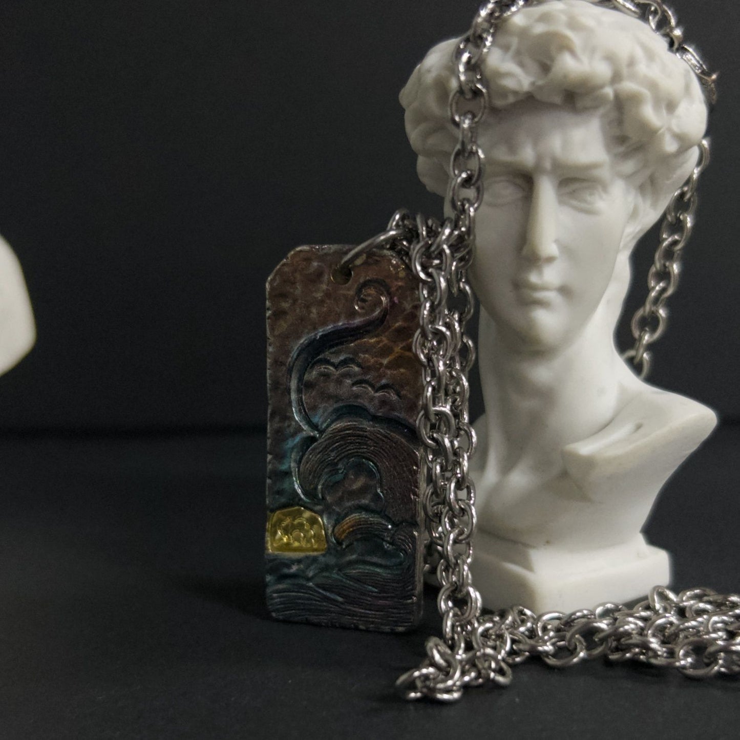 Handcrafted Hammered Sunrise Pendant – Ocean’s First Light | Zen Ara Grove