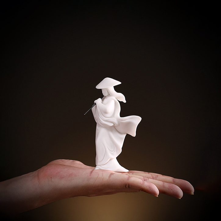 Kung Fu Spirit Ceramic Figurine – Calm Strength, Silent Power | Zen Ara Grove