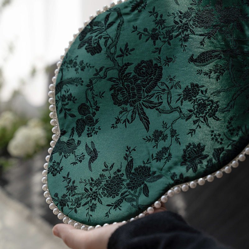 Zen Tea Mat - Embroidered Jade & Flow