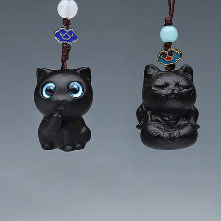 Green Sandalwood Mini Cute Animal Rabbit Cat Deer Whale Prosperity Phone Hanging Decorations| Zen Ara Grove