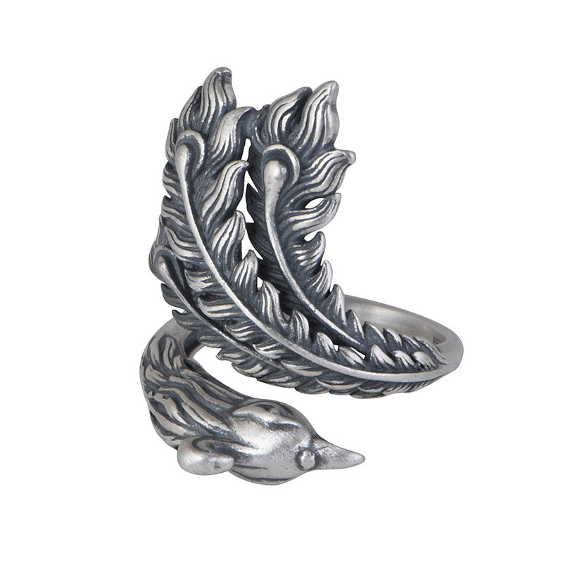 S925 Phoenix Silver Ring – Symbol of Rebirth & Nobility | Zen Ara Grove