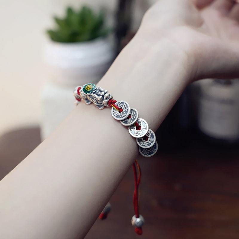 Imperial Pi Xiu Bracelet - Five-Emperor Coin Wealth Guardian
