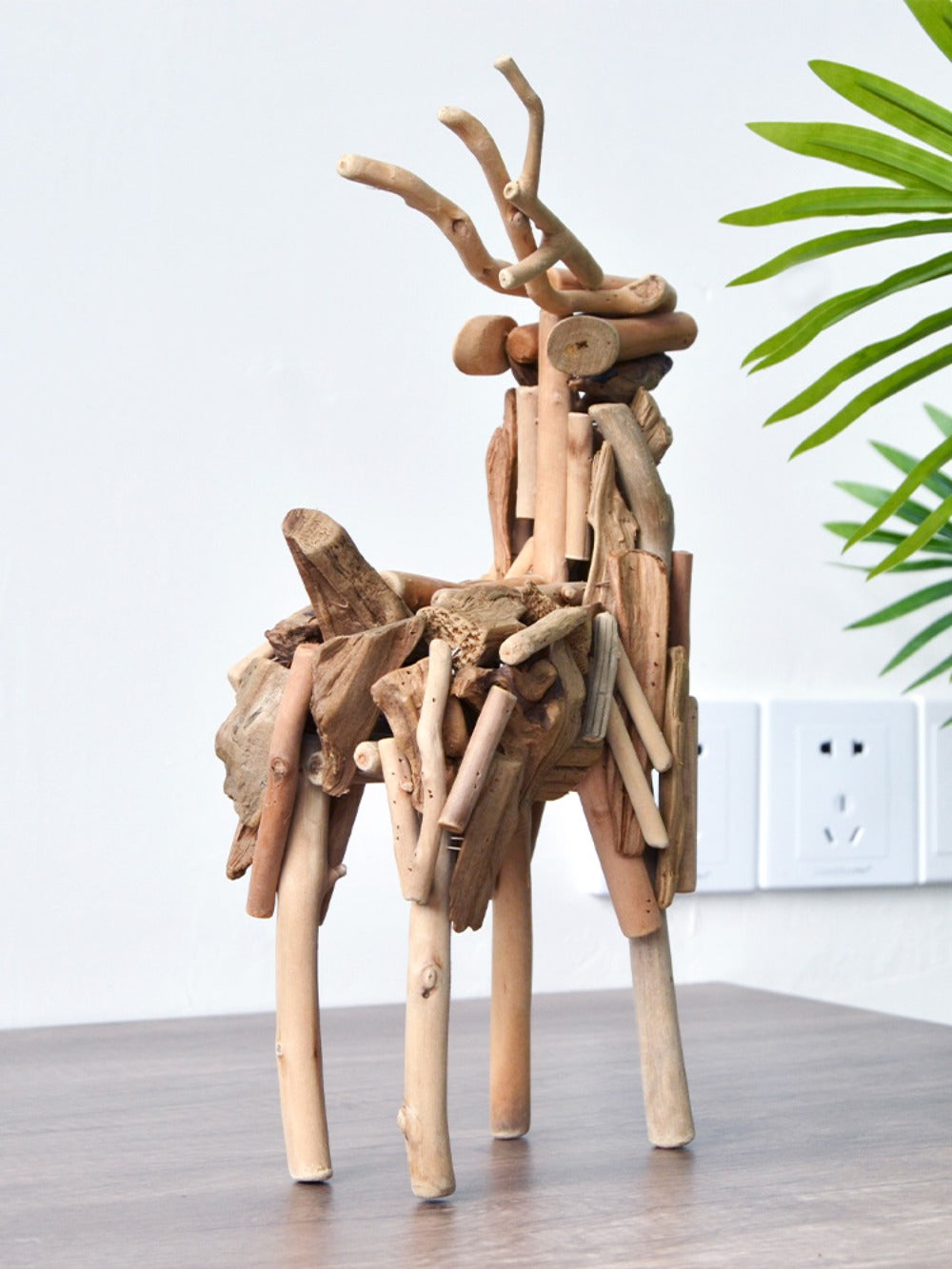 Zen-Inspired Handcrafted Solid Wood Deer Ornament | Zen Ara Grove