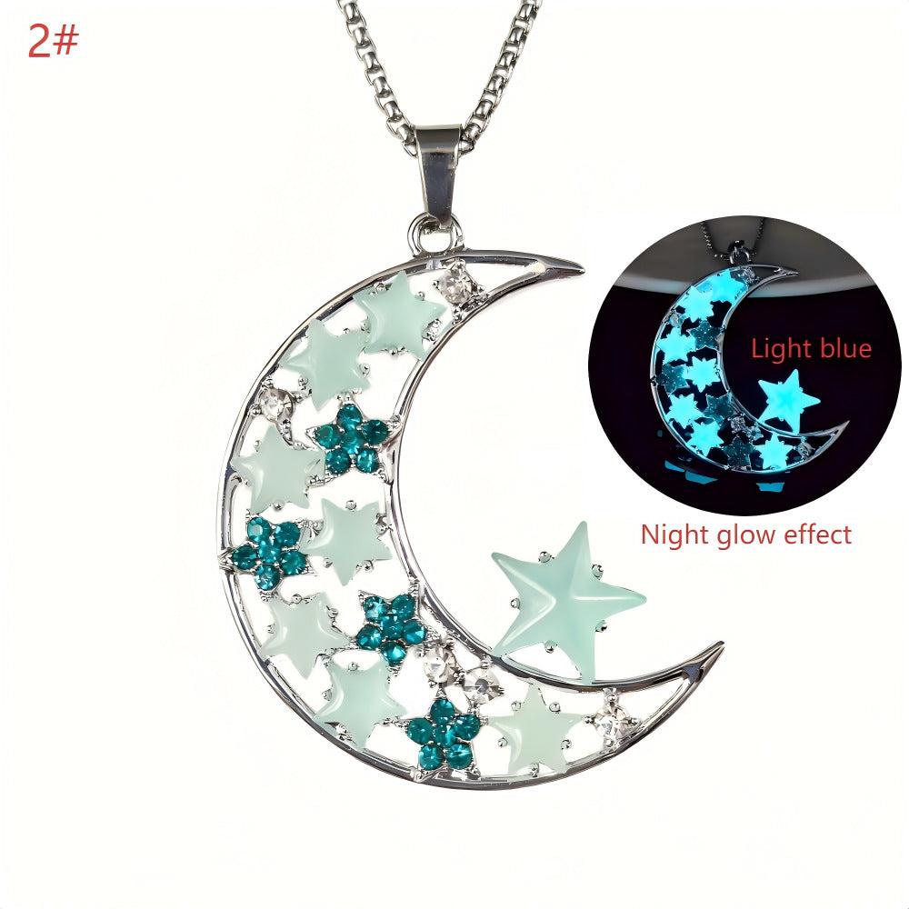 Zen Lunar Stars Glow Necklace – Mindful Night Magic | Zen Ara Grove