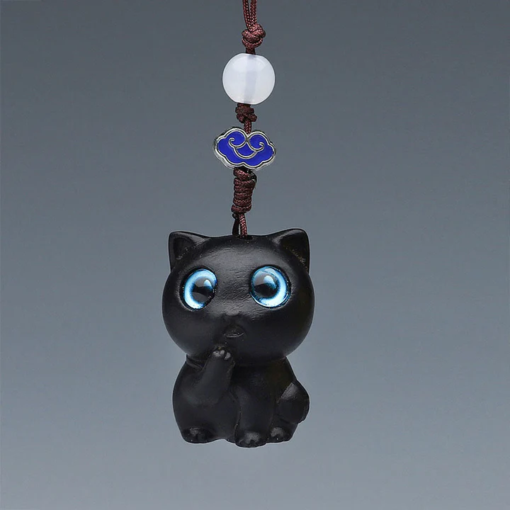 TODAY ONLY! Green Sandalwood Mini Cute Animal Rabbit Cat Deer Whale Prosperity Phone Hanging Decorations| Zen Ara Grove