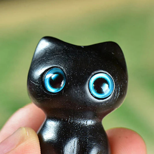 Ebony Wood Small Leaf Red Sandalwood Cute Cat Animals Calm Decoration | Zen Ara Grove