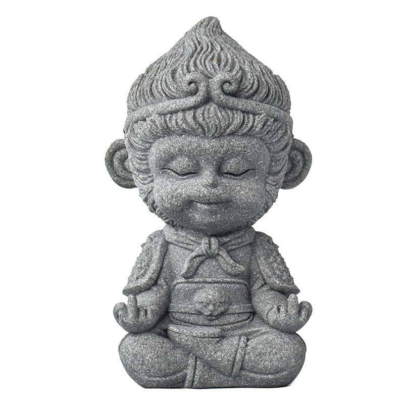 Monkey King Cute Stone Figurine | Zen Ara Grove