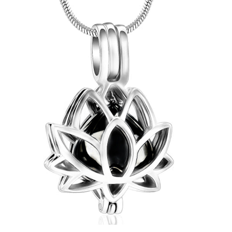 Hollow Lotus Pet Ash Pendant | Zen Ara Grove
