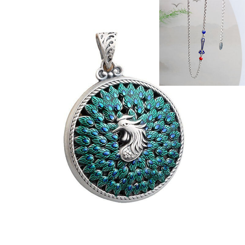 Hollow Carved Peacock Amulet – Elegance from Within | Zen Ara Grove