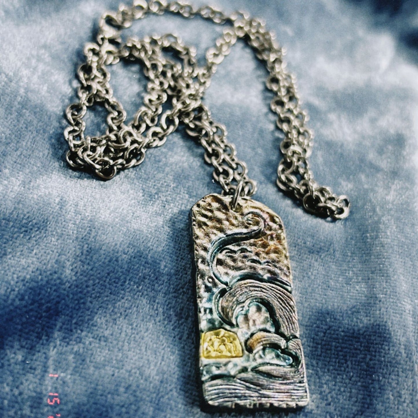 Handcrafted Hammered Sunrise Pendant – Ocean’s First Light | Zen Ara Grove