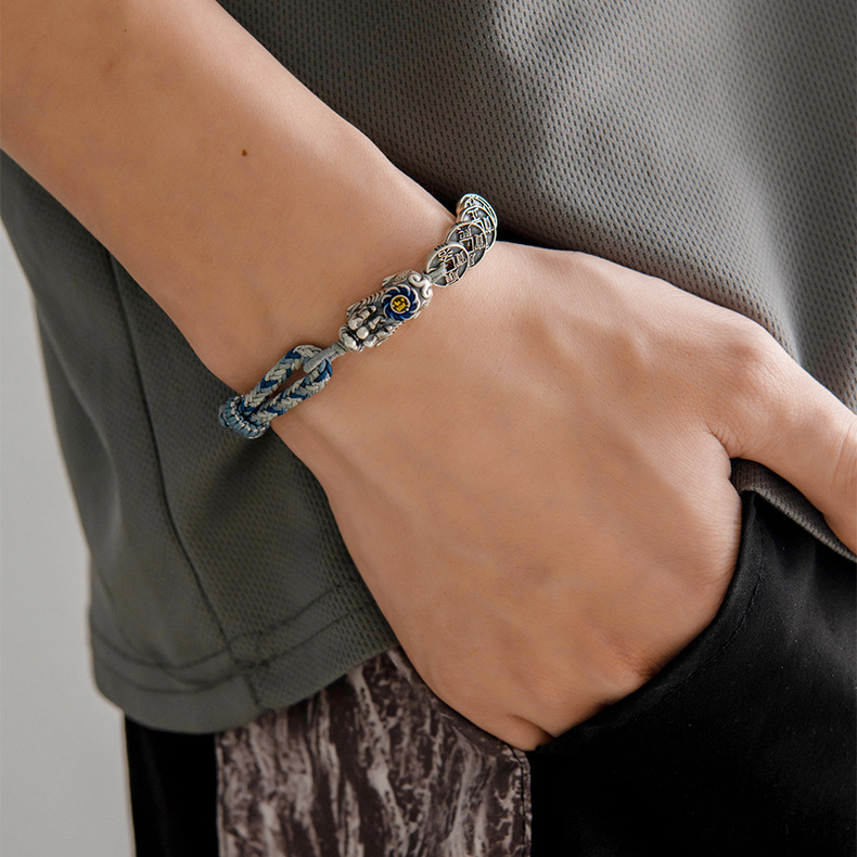 Pixiu & Five Emperor Coins Bracelet – Wealth & Protection | Zen Ara Grove