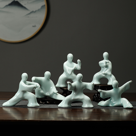 Kung Fu Tai Chi Master Ceramic Figurine | Zen Ara Grove