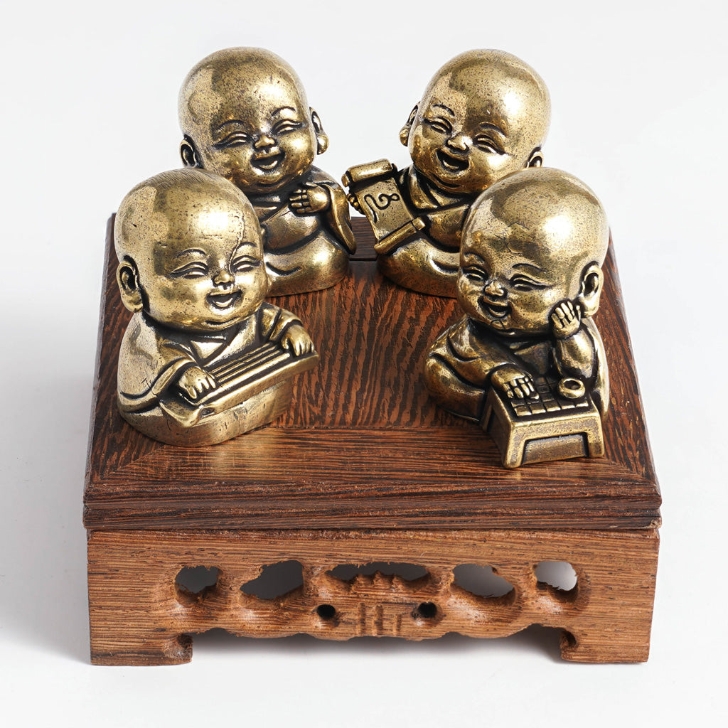 Handcrafted Solid Brass Monk’s Pursuit of Arts Collection | Zen Ara Grove