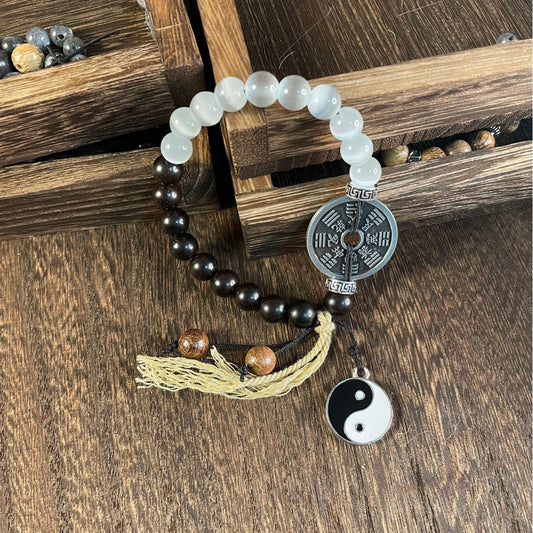 Twin Taiji Mountain Spirit Antique Coin Bracelet | Zen Ara Grove