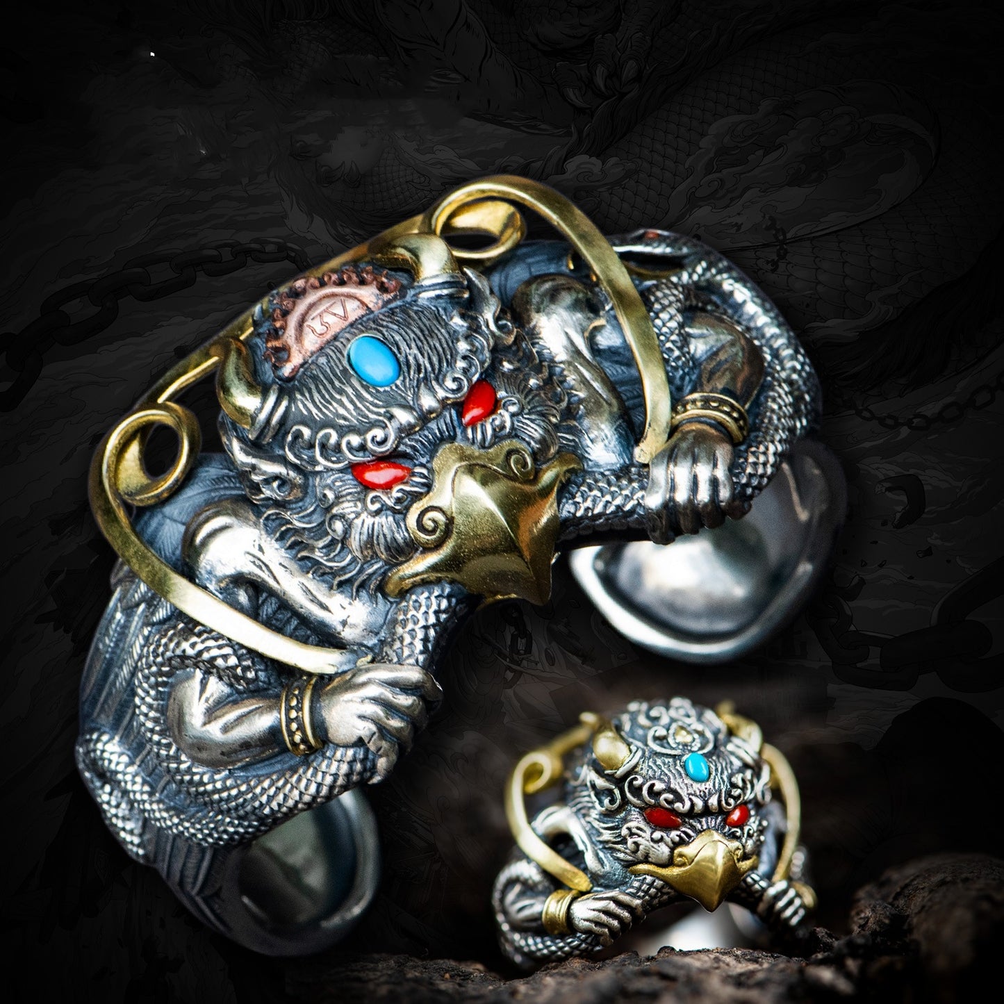 Skyward Guardian – Bold Silver Ring Inspired by the Great Roc | Zen Ara Grove