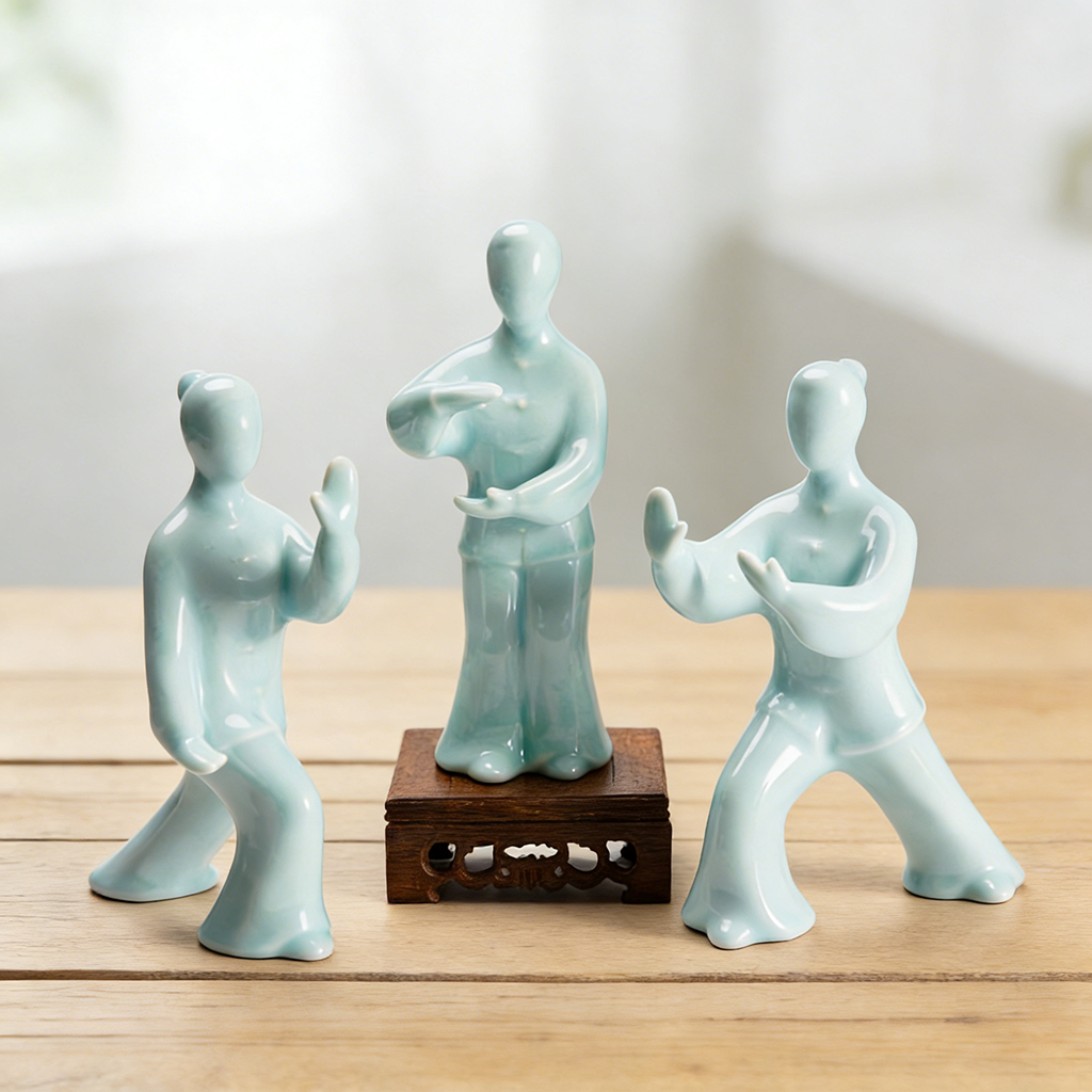 Kung Fu Tai Chi Master Ceramic Figurine | Zen Ara Grove