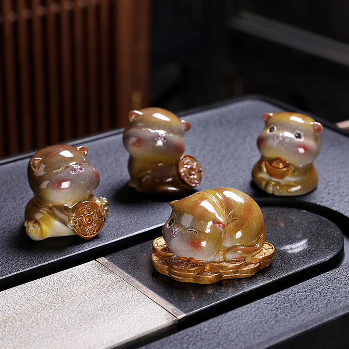 Color Changing Cute Mini Cat Resin Tea Pet Wealth Home Figurine Decoration  | Zen Ara Grove