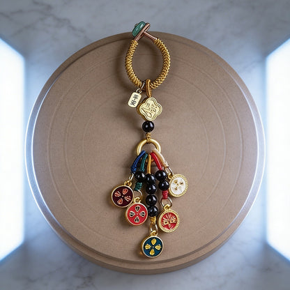 Ethnic Style God of Wealth Keychain Pendant