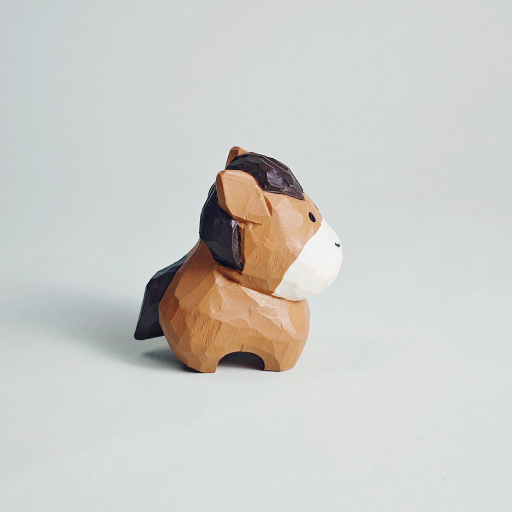Hand-Carved Brown Wooden Horse Figurine – Rustic Charm and Timeless Craft | Zen Ara Grove